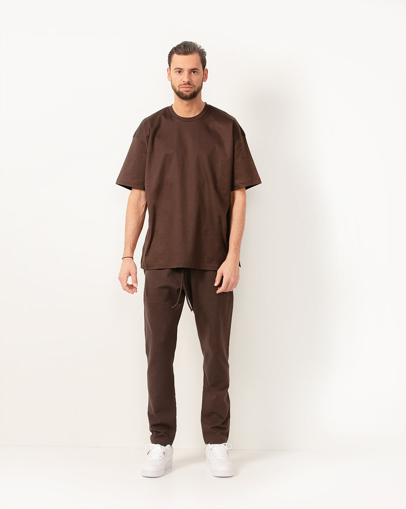 Oversized Deluxe t-shirt dark Brown Woodrow 